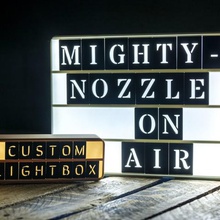 customizable retro lightbox home customizer led lamp light strip letters openscad lights 3d print model - Mito3D