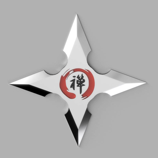 personalizable shuriken lanzamiento estrella 3d print model - Mito3D