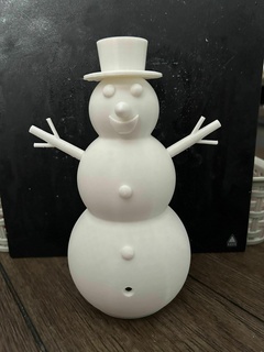 personnalisable bonhomme neige Accueil maison Noël vacances décoration décor artisanat tête 3d print model - Mito3D
