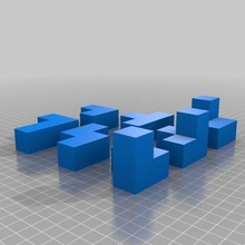 customizable soma cube puzzle game customizer openscad puzzles 3d print model - Mito3D