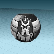 customizable sphere litho lithophany lithophane diy gift goldorak 3d print model - Mito3D