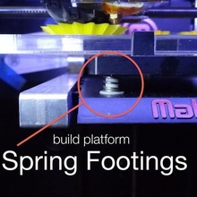customizable spring footings replicator 22x build plate tool customizer openscad parametric upgrade 3d printer parts 3d print model - Mito3D