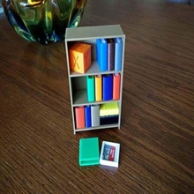 customizable tiny bookcase organization 3d print model - Mito3D