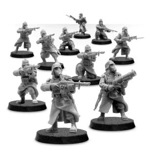 customizable trench fighters v1 Game death korps krieg dkok of infantry modular imperial imperium guard 3d print model - Mito3D