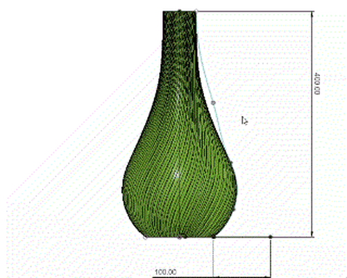 personnalisable torsion vase spirale 3d print model - Mito3D