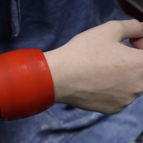 customizeable Breite Manschette Armband Schmuck Armbänder Mode customizer Armreif 3D print model - Mito3D