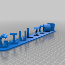 personalizado dual carta blocos ilusão personalizador arte sinais logotipos 3d print model - Mito3D