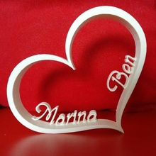 personalizado corazón nombres personalizar ornamento regalo aniversario enamorado san valentin 3d 3d print model - Mito3D