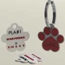 customized identification plate dogs dog pets pendant plates id animals customize 3d print model - Mito3D