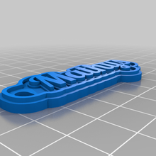 customized multiline tag keychain jewelry keychains 3d print model - Mito3D