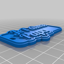 customized multiline tag keychain jewelry keychains 3d print model - Mito3D