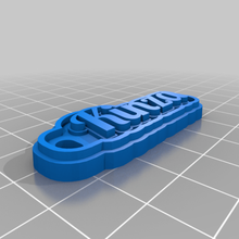 customized multiline tag keychain jewelry keychains 3d print model - Mito3D