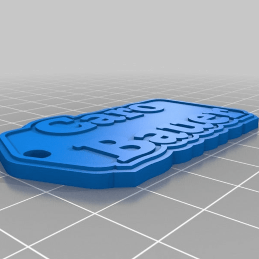 customized multiline tag keychain caro bauer keychains 3D print model - Mito3D