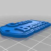 angepasst mehrzeilig Etikett Schlüsselbund caro bauer Schlüsselanhänger 3d print model - Mito3D