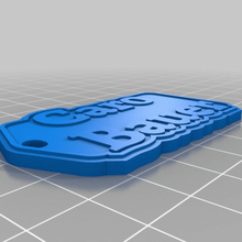 customized multiline tag keychain caro bauer keychains 3d print model - Mito3D
