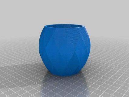 customized polygon vase customizer decor 3d print model - Mito3D