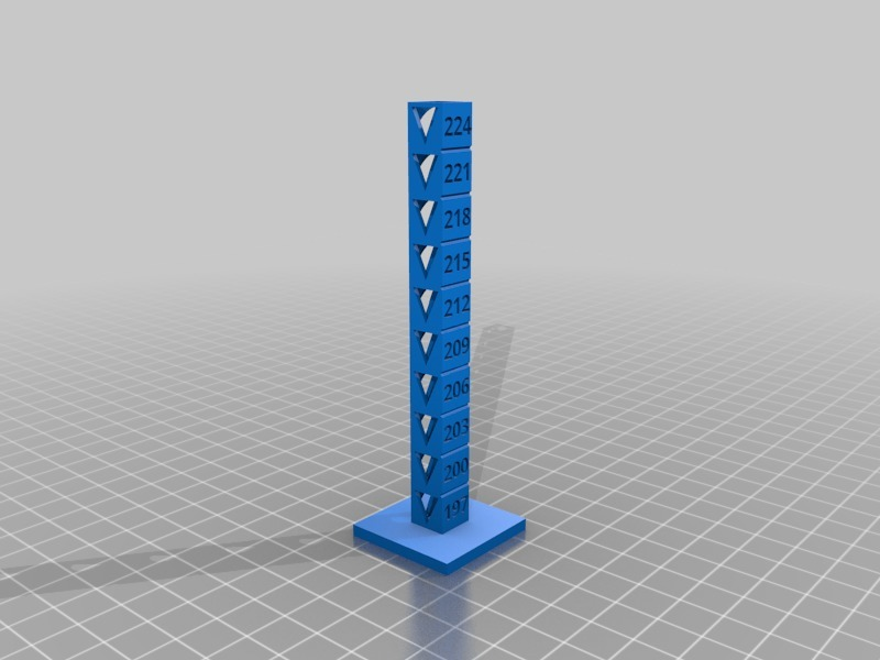 customized temp calibration tower - petg customized 3d printing tests  3D print model - Mito3D