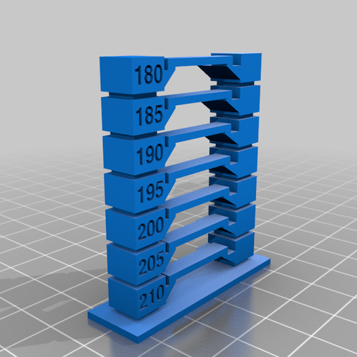 angepasst Temperatur Turm pla 180 210 Werkzeug 3d Drucken Tests 3D print model - Mito3D