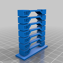 personalizado temperatura torre pla 180 210 ferramenta 3d impressão testes 3d print model - Mito3D