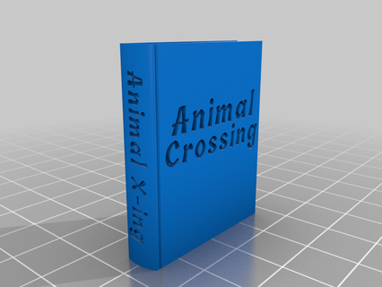 customized tiny secret book ns - animal crossing household 3d print model - Mito3D