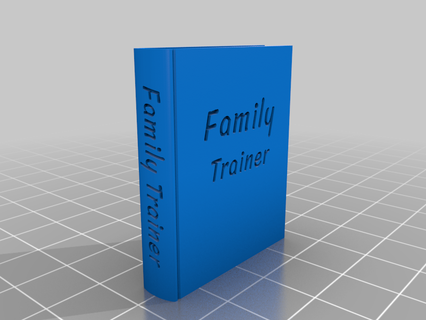 angepasst klein Geheimnis Buch ns Familie Trainer Haushalt 3d print model - Mito3D