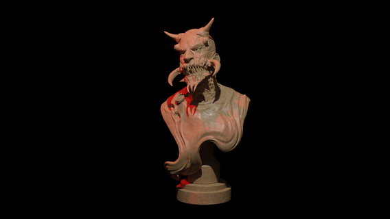 dogana illustrazione 3d stampabile scultura statua arte opera d'arte angelo inri originale design giocattoli 3d print model - Mito3D