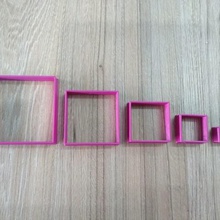 corte cookie cuadrados a arte cortador cortante galletitas corta galletas 1x1 2x2 3x3 4x4 5x5 3d print model - Mito3D