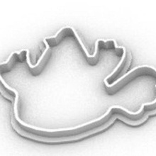 Couper biscuits heureux poule poulet 3d print model - Mito3D