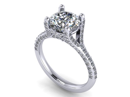 kesmek nişan yüzük elmas kaplama incik omuzlar taş boyutları solitaire ring emerald cut elmaslar engagement yüzükler sonsuzluk düğün moda takı mücevher fashion yazdırılabilir 3dprint 3dprinting round wedding diamond 3d print model - Mito3D