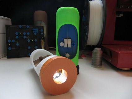 kesit Led el feneri solder free elektronik 3d print model - Mito3D