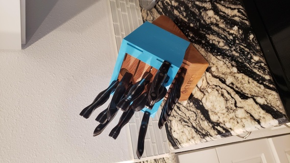 corteco cuchillo bloquear 4 sumador cocina cuchillos 3d print model - Mito3D