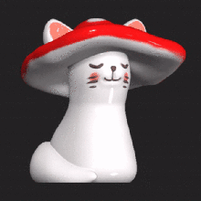 cute3d cogumelo gato brinquedos animal crianças figura arte fofa desenho animado livre obj stl gif 3d print model - Mito3D