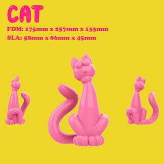 mignonne animal ballon chat faible poly art décoratif gamins 3dprint sculpture geek amusement dessin animé 3d print model - Mito3D