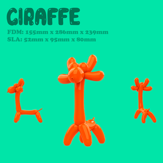 mignonne animal ballon girafe faible poly art décoratif gamins 3dprint sculpture geek amusement dessin animé 3d print model - Mito3D
