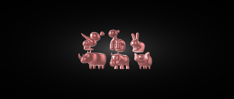 cute animal figurines 3d print stl toy 3d print model - Mito3D