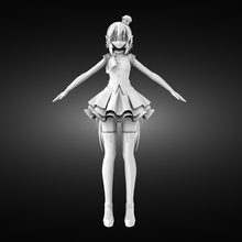 mignonne anime maigre fille 3d print model - Mito3D