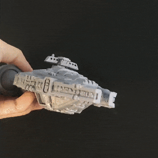 cute arquitens class cruiser star wars Game mandalorian the chibi sd toys ship spaceship assult 3d print model - Mito3D