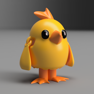 cute articulated chick commercial licence Game chicken baby support free no print-in-place toy zurlingo-3d 3d print model - Mito3D