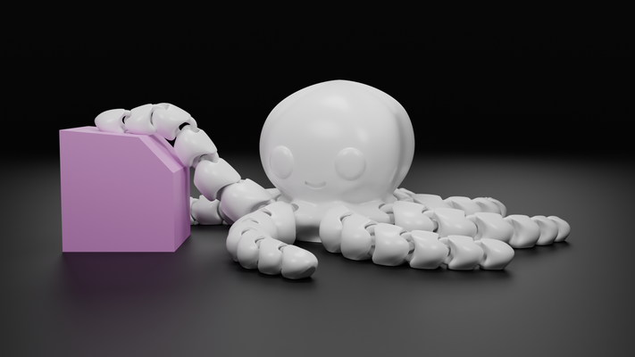 carina articolato octo impostato gioco fdm polpo animale giocattolo stampa in posto supporto flessibile zoo 3d print model - Mito3D