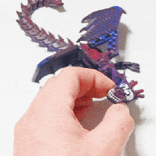 cute articulated winged dragon flexi wiggle pet print place game wings articulating supports toy fantasy fun 3d print model - Mito3D