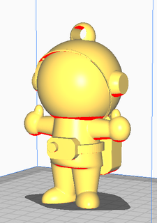 cute astronaut baby ray 3d print model - Mito3D