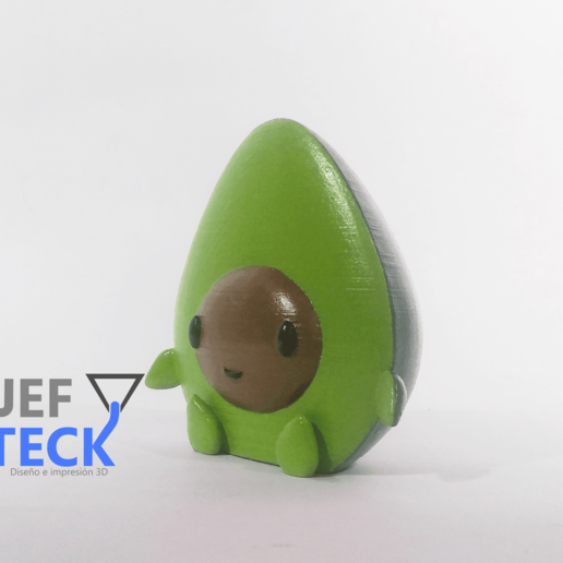 tatlı avokado-kun + 3 Anahtarlık oyun anahtar halkası meyve oyuncak avokado sevimli 3D print model - Mito3D