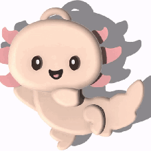 cute axolotl keychain 3d print model - Mito3D