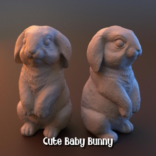 carina bambino coniglietto vari invasione Pasqua primavera coniglio giocattolo scultura animale fdm resina roditore 3d print model - Mito3D