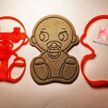 cute baby cookie cutter home cookiecutter 3d print model - Mito3D