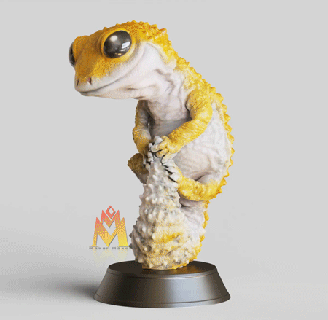 niedlich Baby Leopard Gecko vrml Farbe 3d drucken stl inbegriffen lizard Eidechse Stomatopoden Garnele Reptil Meer Kreatur 3d print model - Mito3D