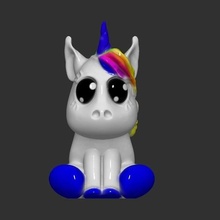 cute baby unicorn toy child art animal game 3d print model - Mito3D