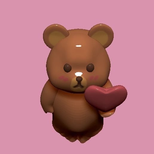 fofa Urso bera presente desing urso ursinho fofo suportar Osito oso lindo 3D print model - Mito3D