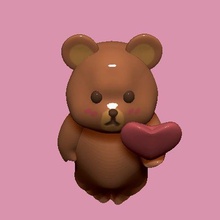 cute bear bera gift new desing urso ursinho fofo soportar osito oso lindo 3d print model - Mito3D