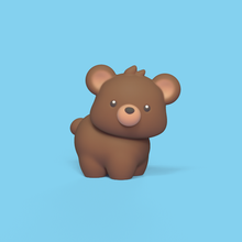 cute bear art sculpture animal toy miniatures 3d print model - Mito3D